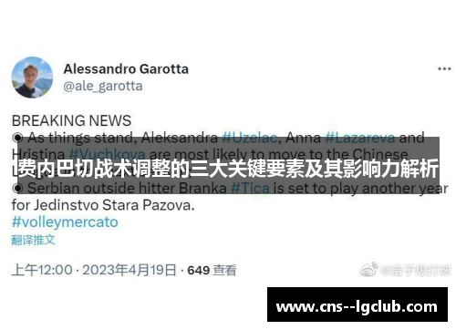 费内巴切战术调整的三大关键要素及其影响力解析